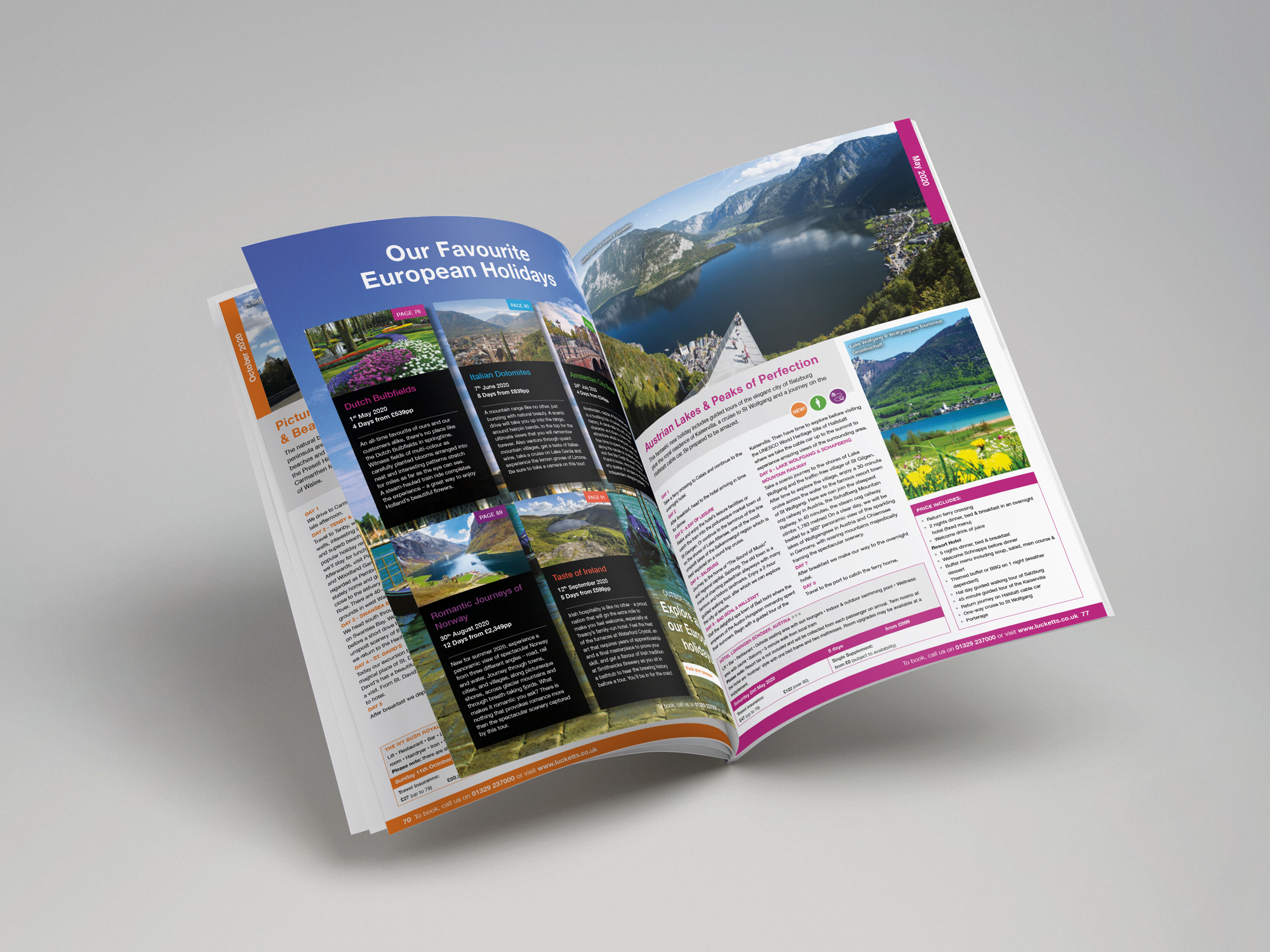 Lucketts Travel | Brochure Design | Magazine | Catalogue | Leisure & Tourism Design